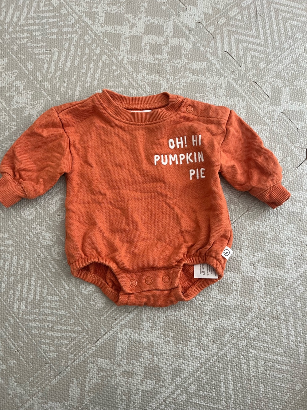 Little Planet by Carter’s Organic bubble onesie Oh Hi Pumpkin Pie Newborn